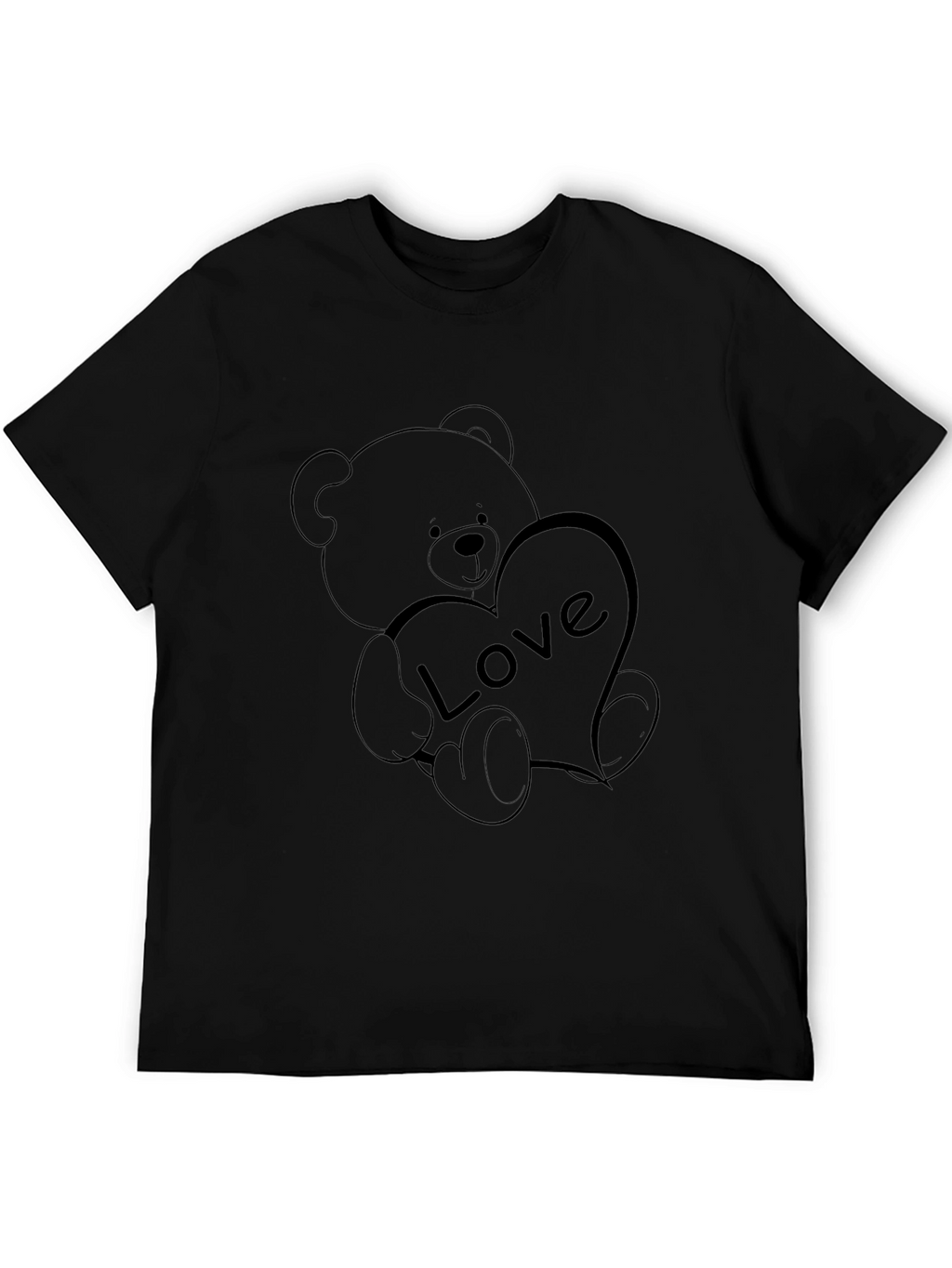 Love Bear Graphic Tee - Unisex Black T-Shirt