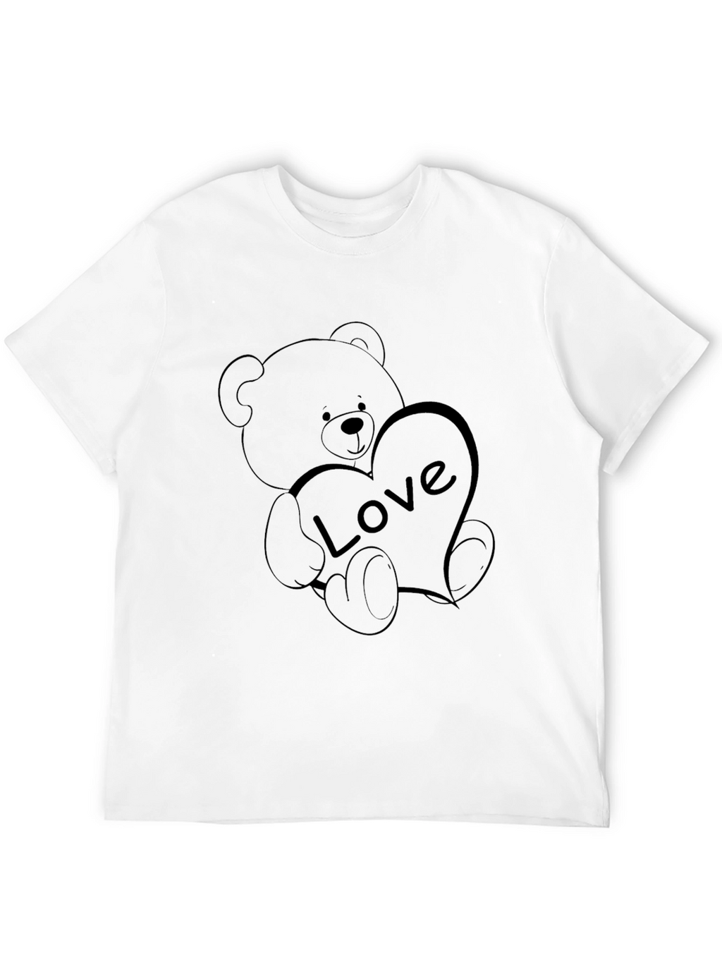 Love Bear Graphic Tee - Unisex Black T-Shirt