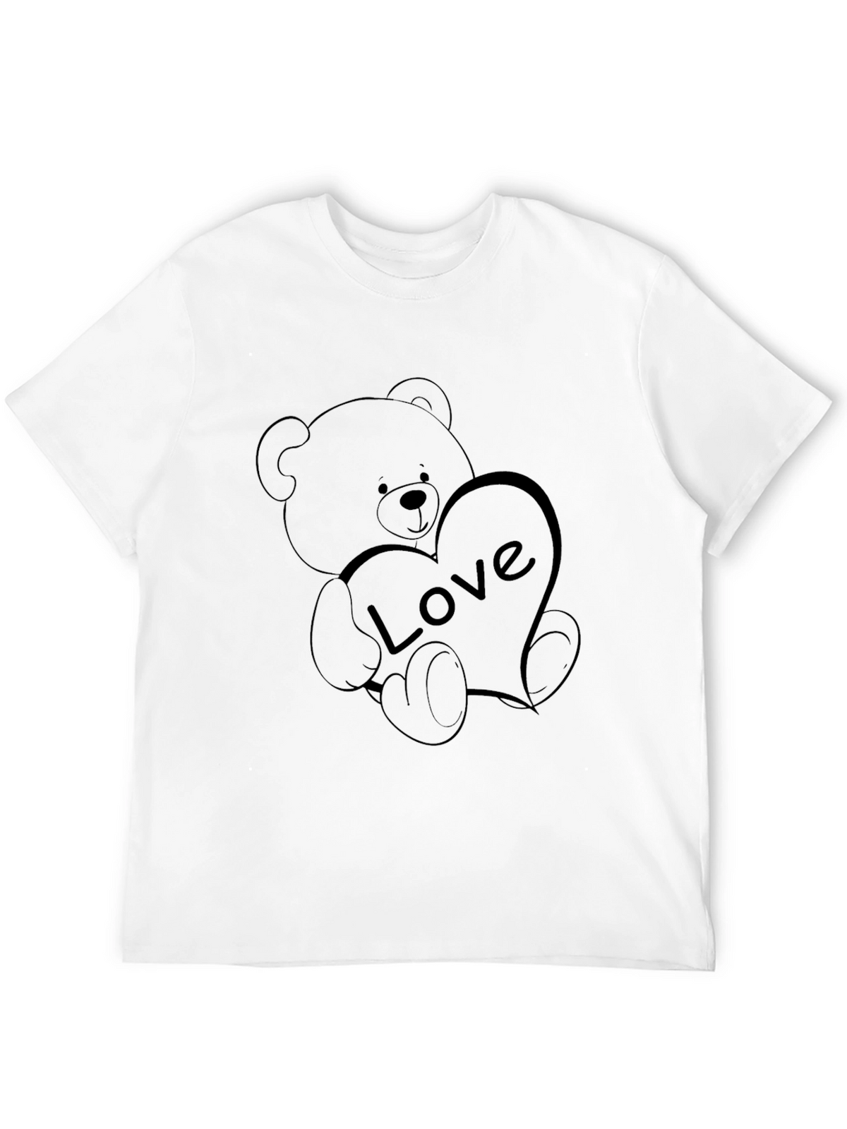 Love Bear Graphic Tee - Unisex Black T-Shirt