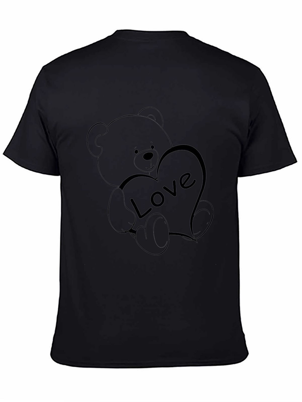 Love Bear Graphic Tee - Unisex Black T-Shirt