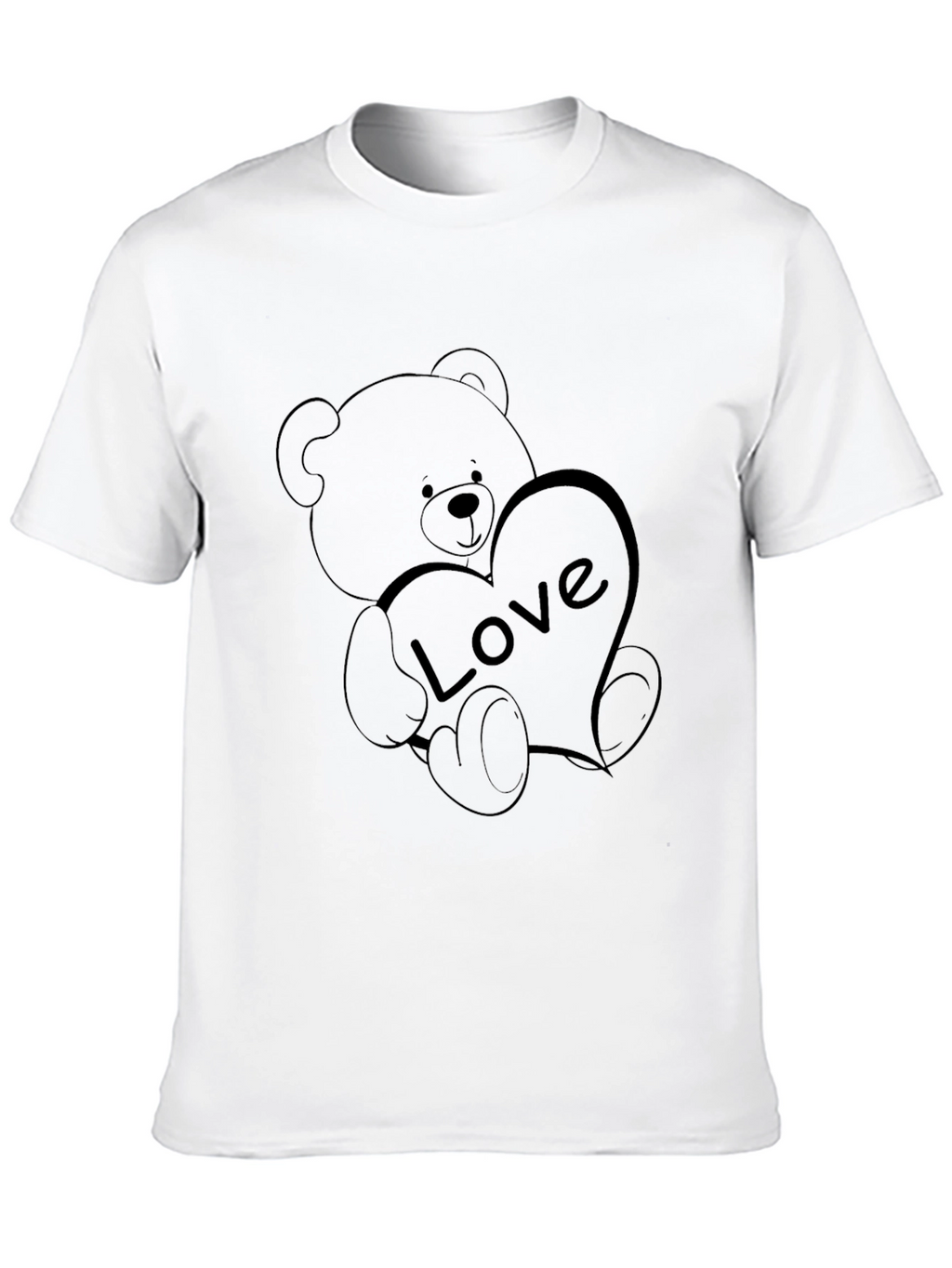 Love Bear Graphic Tee - Unisex Black T-Shirt