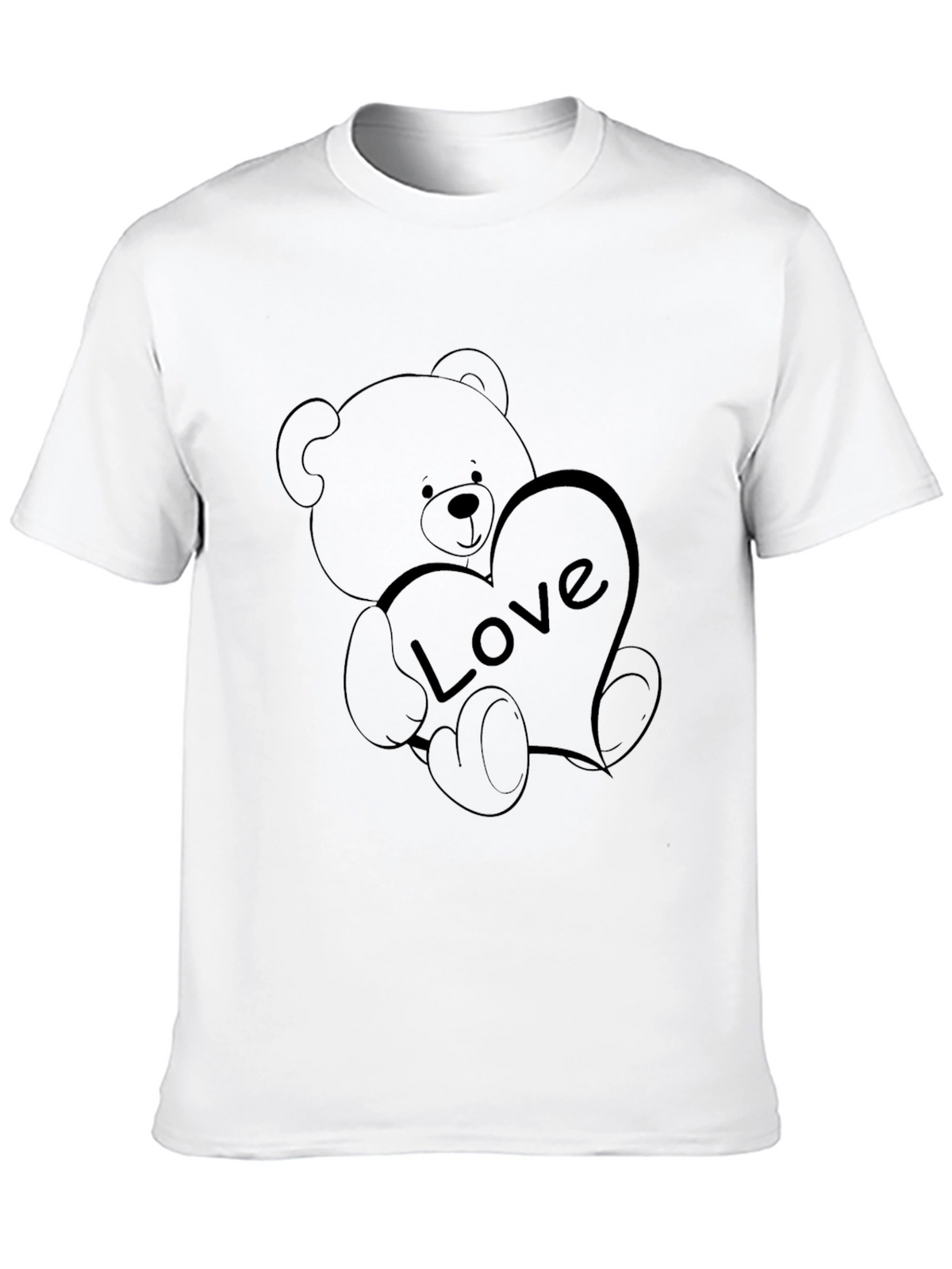 Love Bear Graphic Tee - Unisex Black T-Shirt