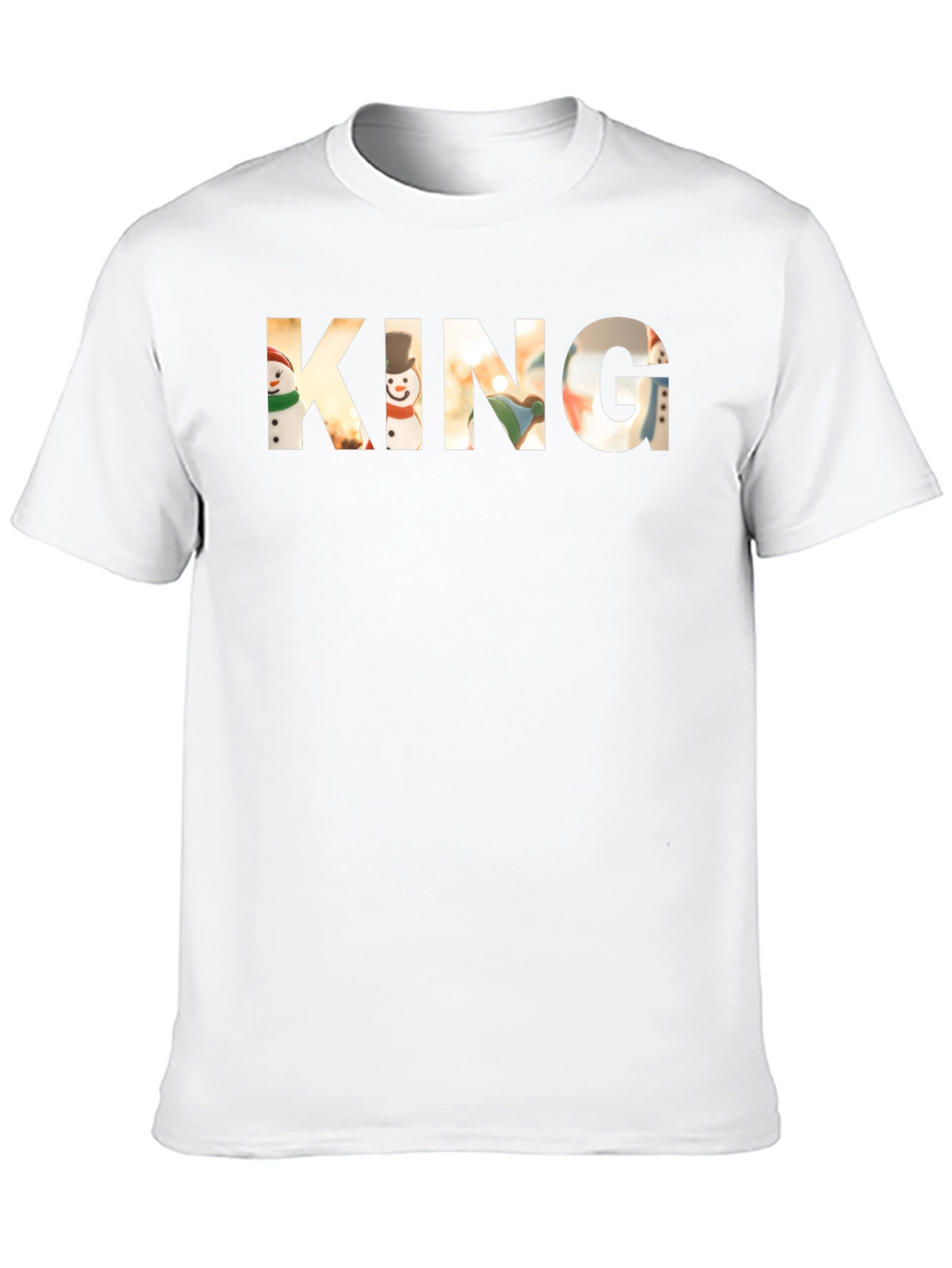 King Christmas Snowman Graphic T-Shirt