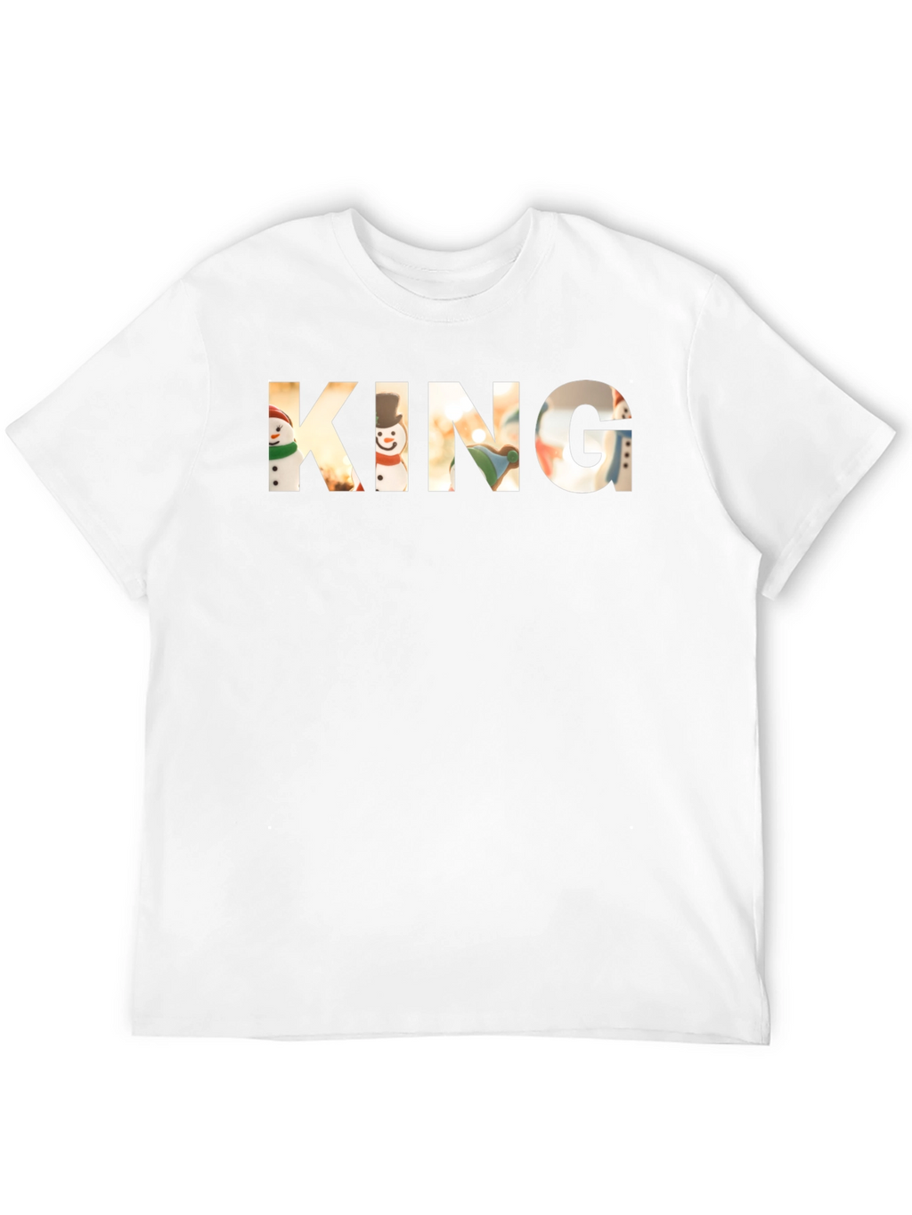 King Christmas Snowman Graphic T-Shirt