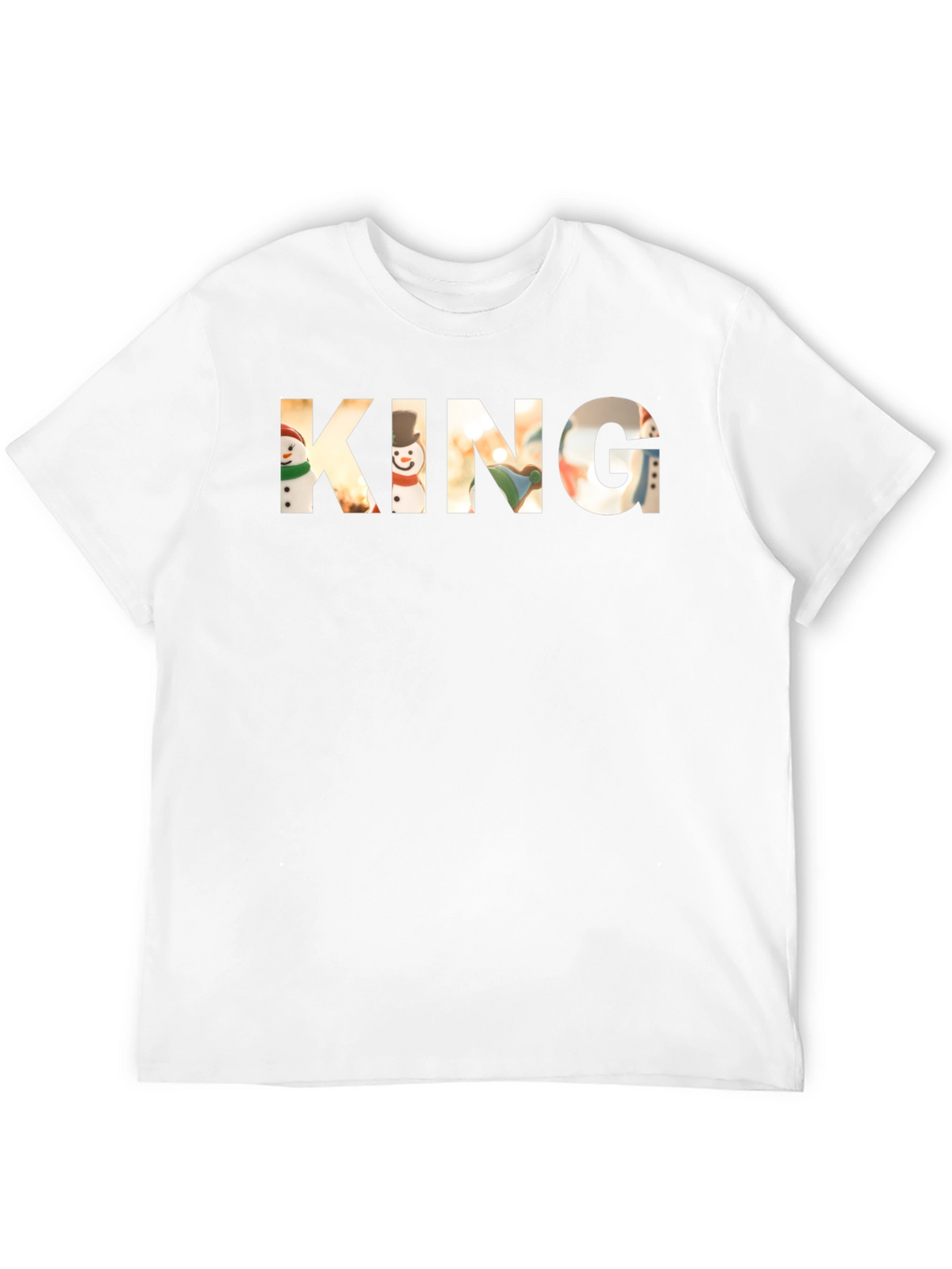 King Christmas Snowman Graphic T-Shirt