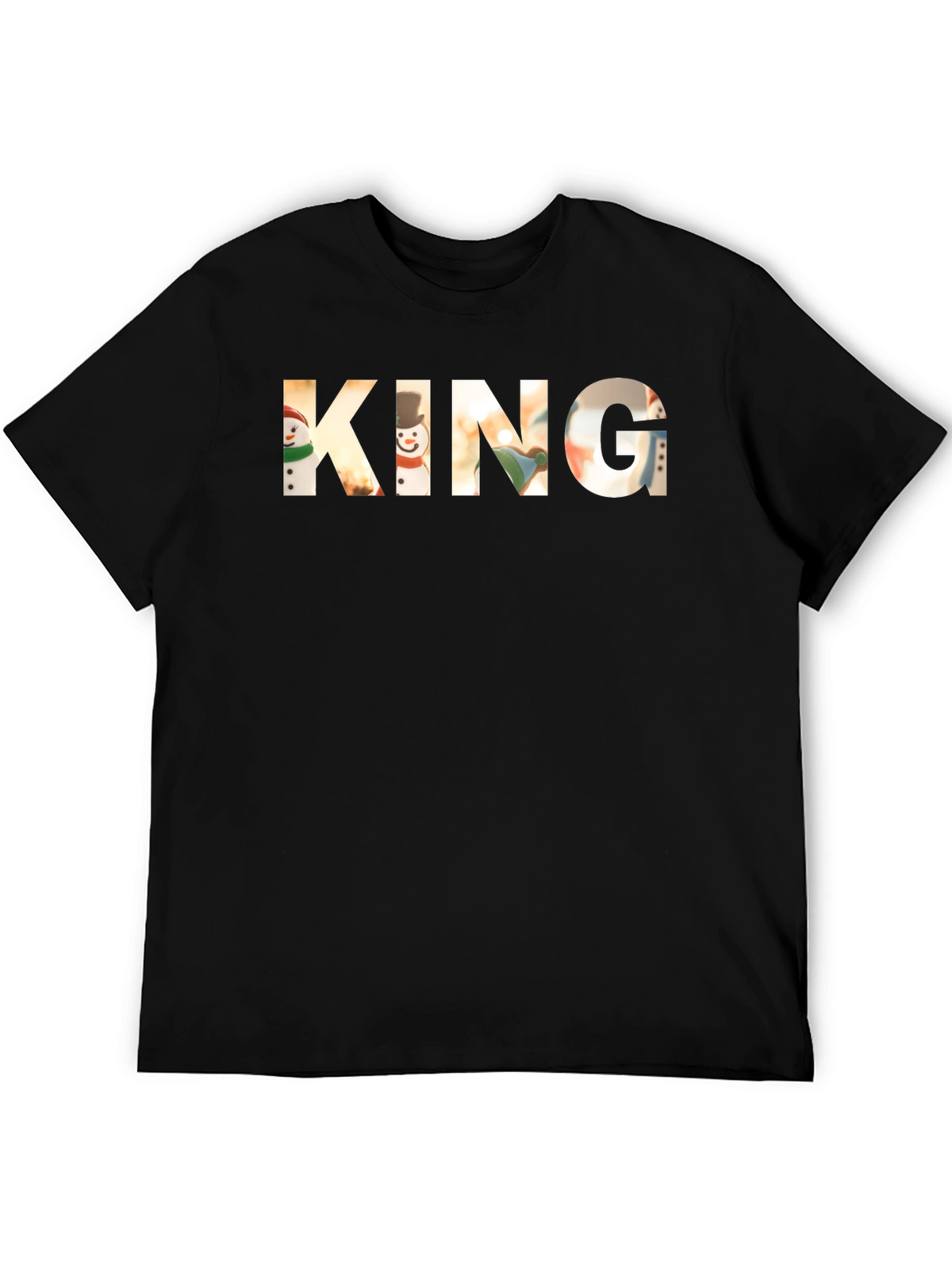 King Christmas Snowman Graphic T-Shirt