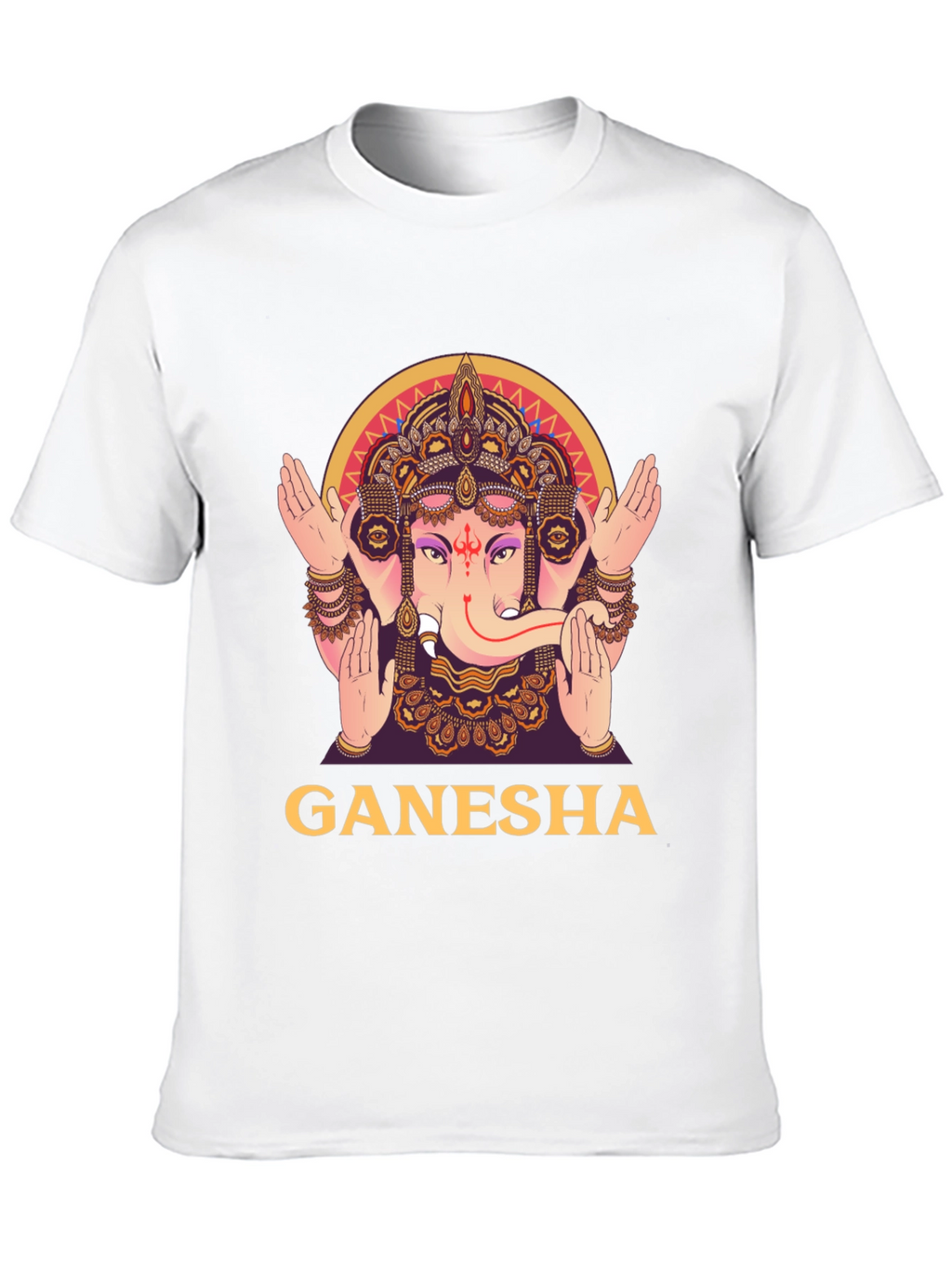 Ganesha Graphic Tee - Black Cotton T-Shirt