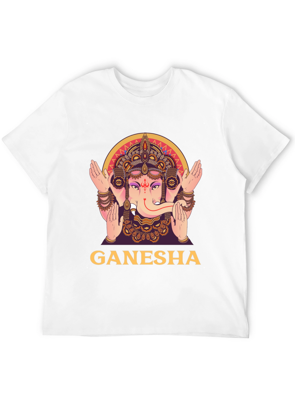 Ganesha Graphic Tee - Black Cotton T-Shirt