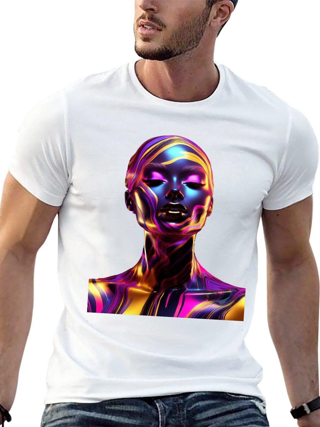 Abstract Woman Art Black T-Shirt