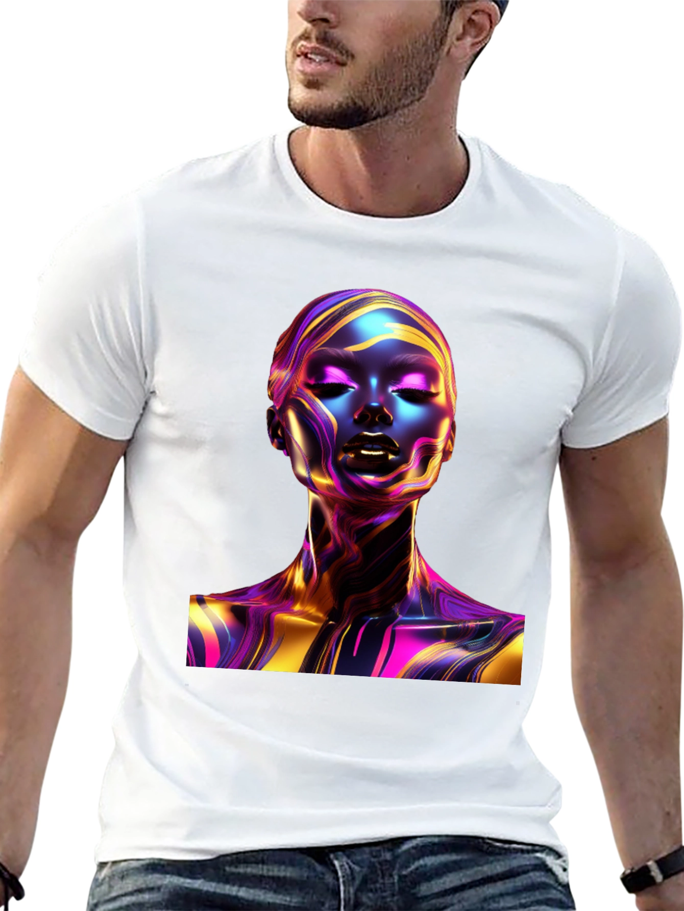 Abstract Woman Art Black T-Shirt