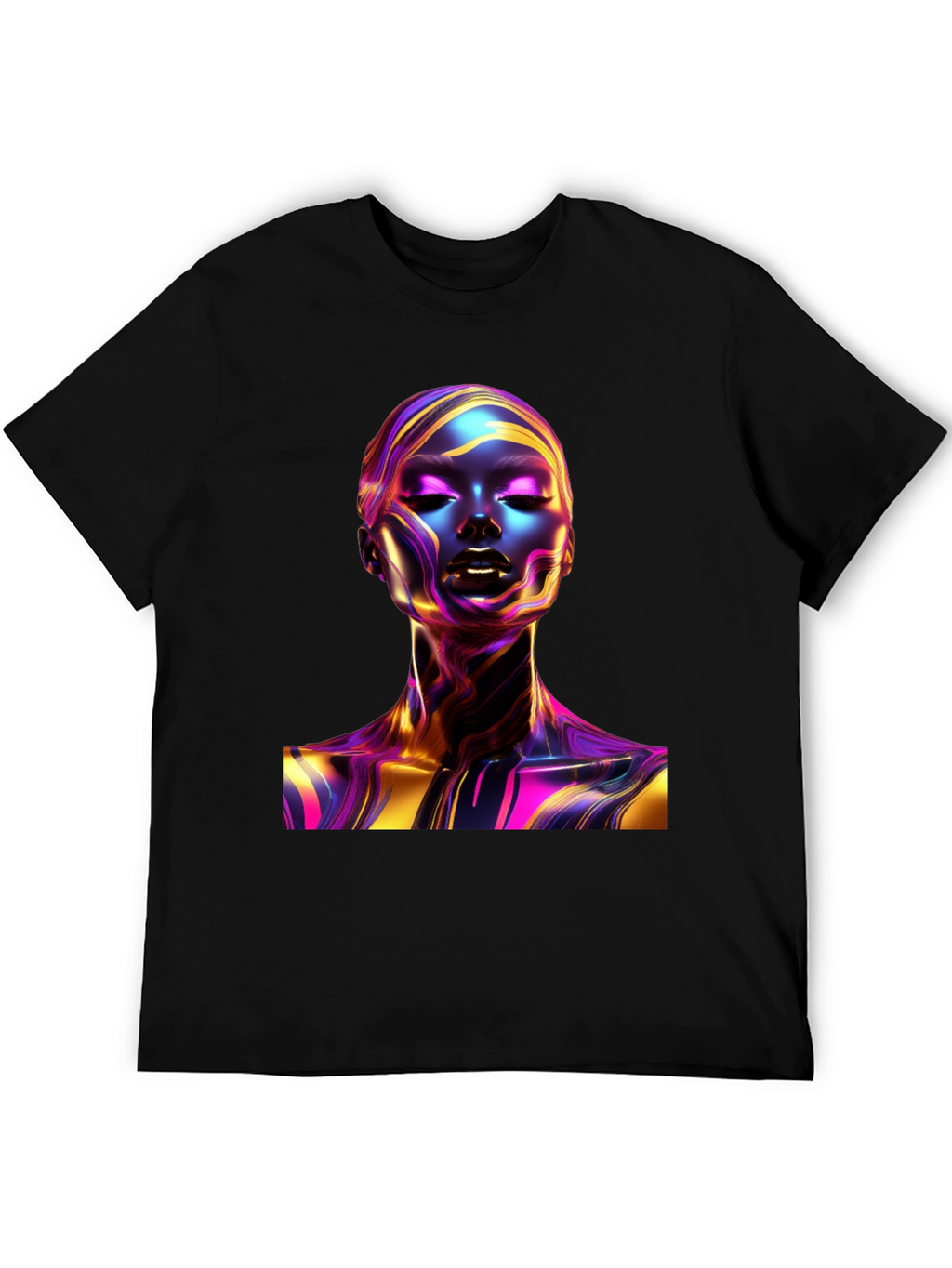 Abstract Woman Art Black T-Shirt
