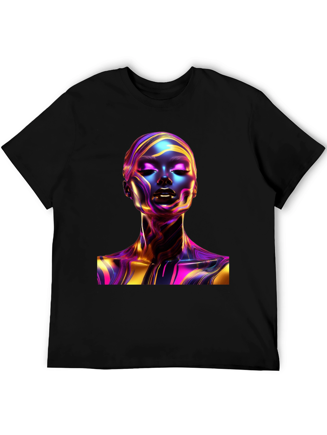 Abstract Woman Art Black T-Shirt