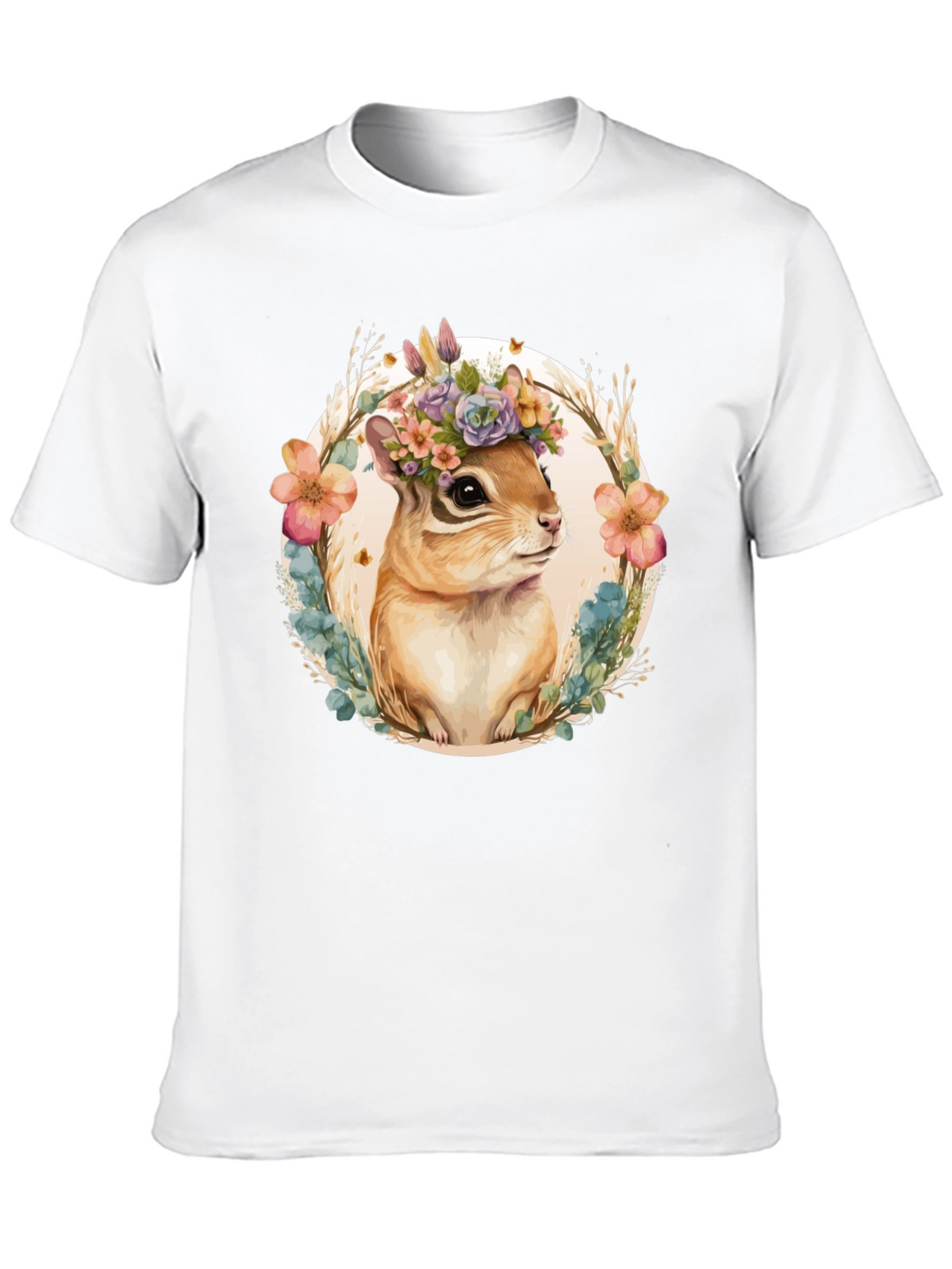 Floral Chipmunk Graphic Tee