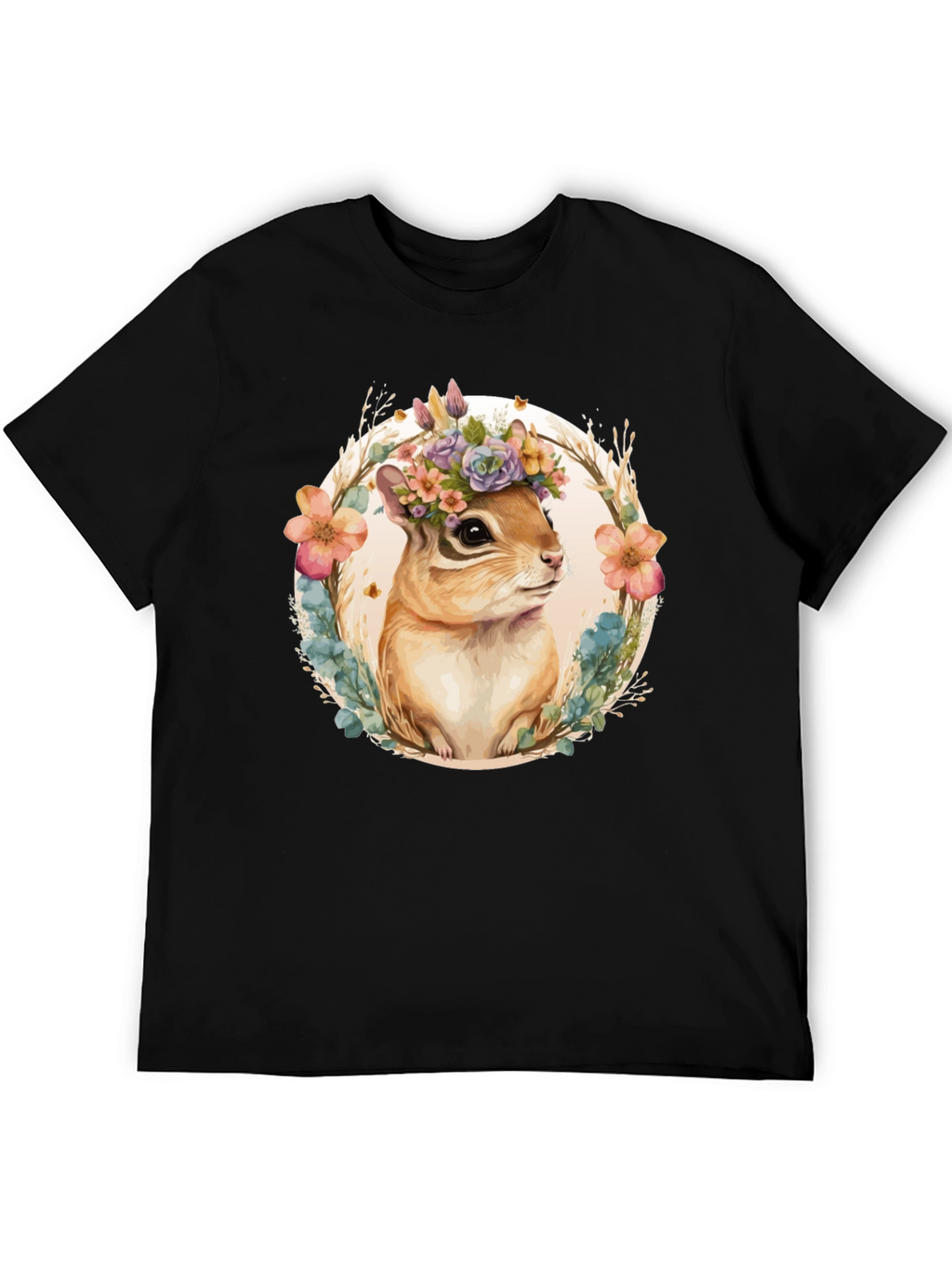 Floral Chipmunk Graphic Tee
