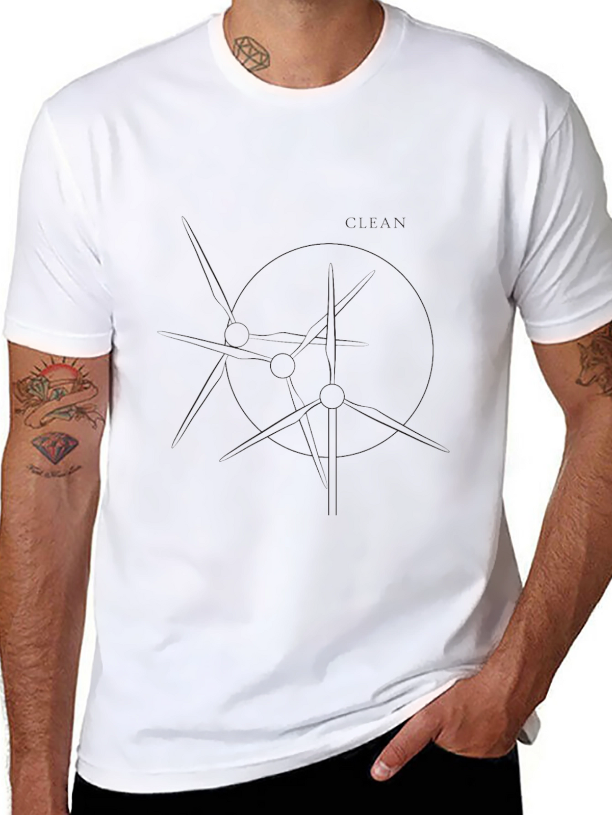 Mens Solid Black Short Sleeve Crew Neck T-Shirt