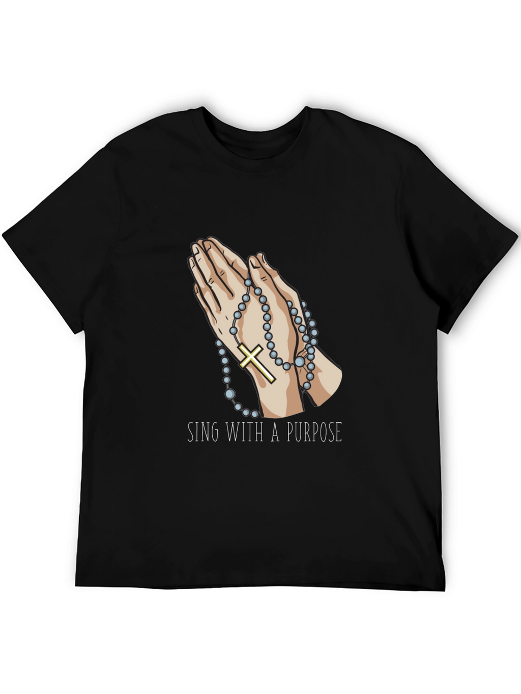 Praying Hands Rosary T-Shirt