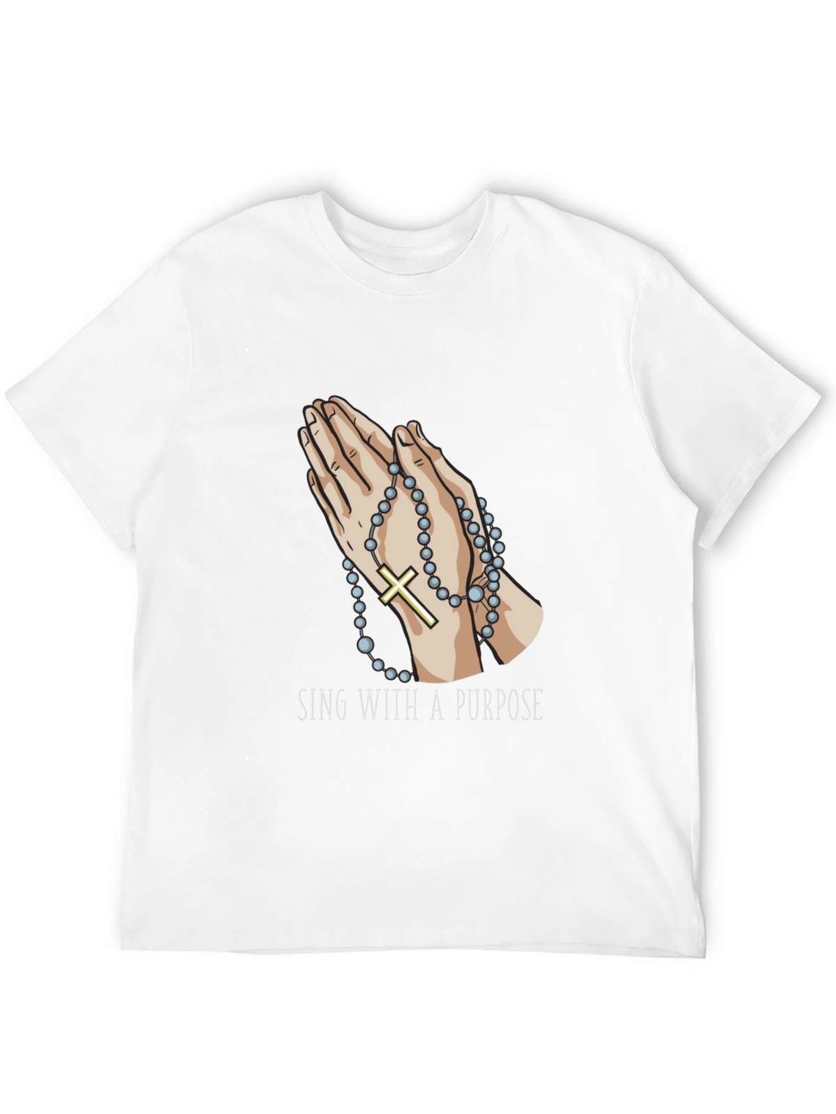 Praying Hands Rosary T-Shirt