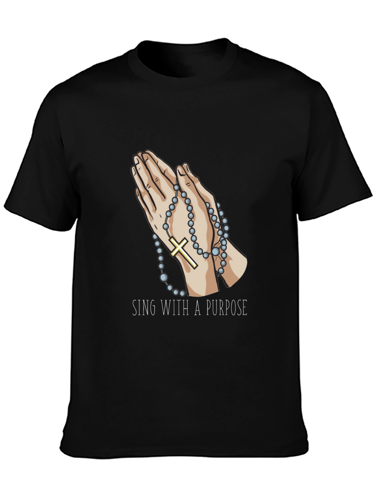Praying Hands Rosary T-Shirt