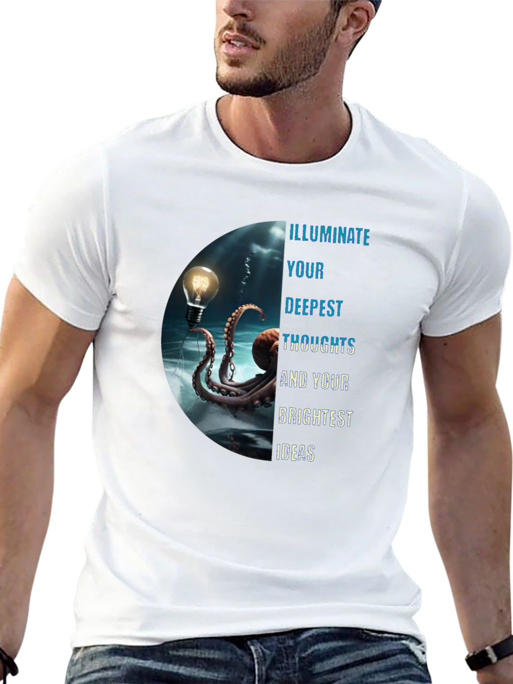 Illuminate Ideas Tee - Octopus Lightbulb Design