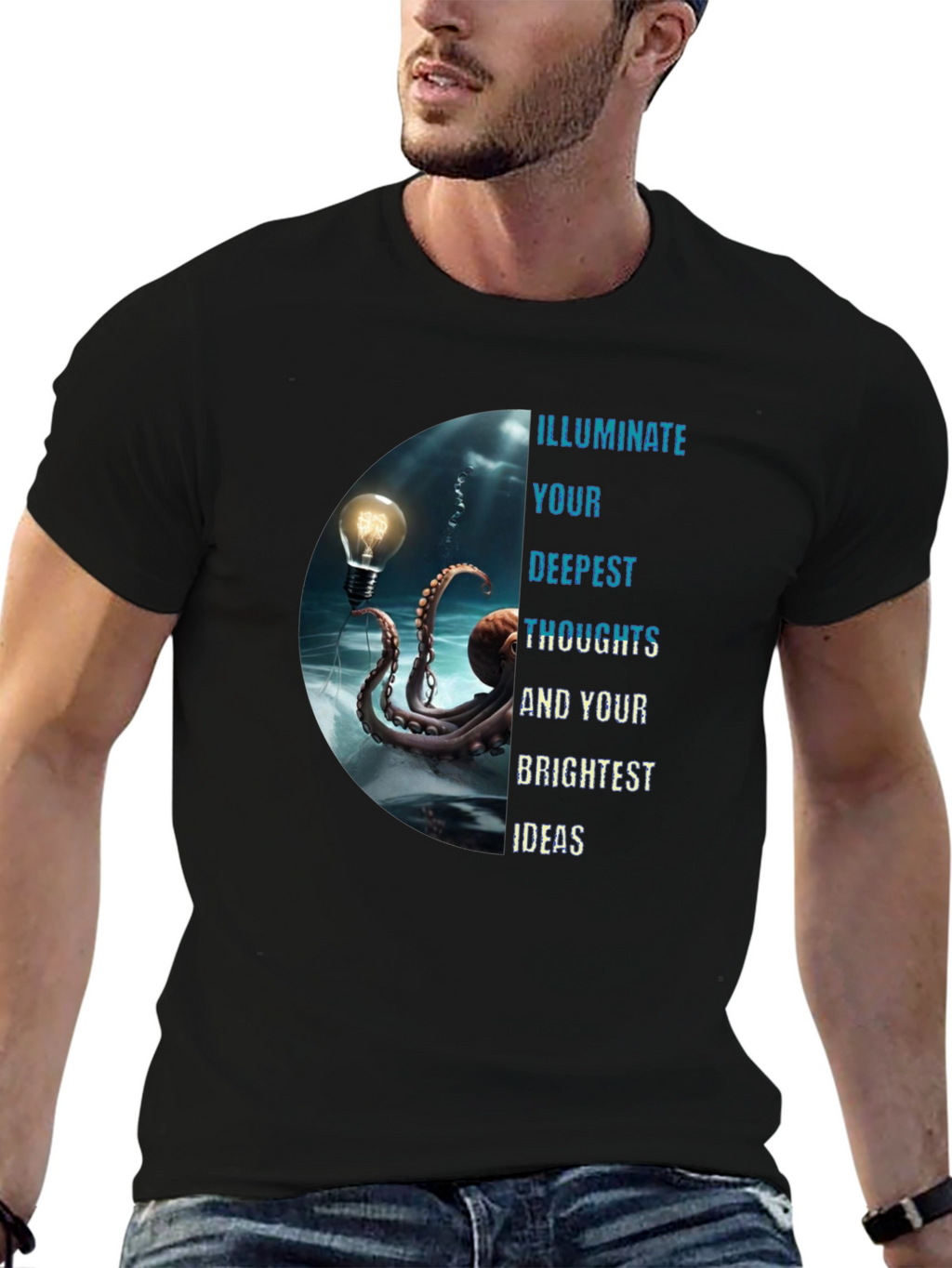 Illuminate Ideas Tee - Octopus Lightbulb Design