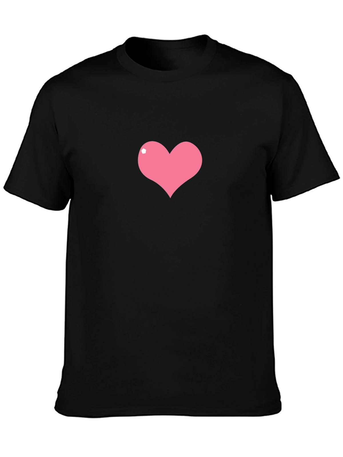 Heart Graphic Black Tee - Stylish Casual Wear