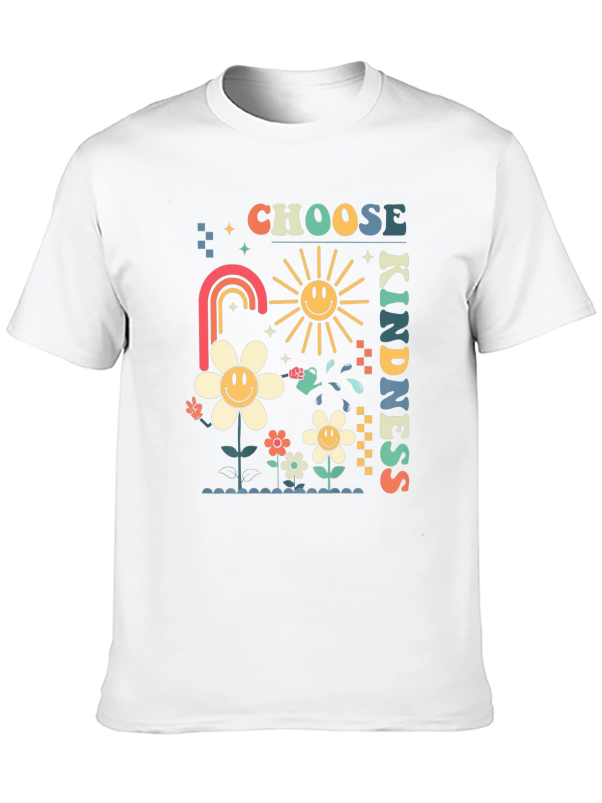 Choose Kindness Graphic Tee - Retro Floral Design
