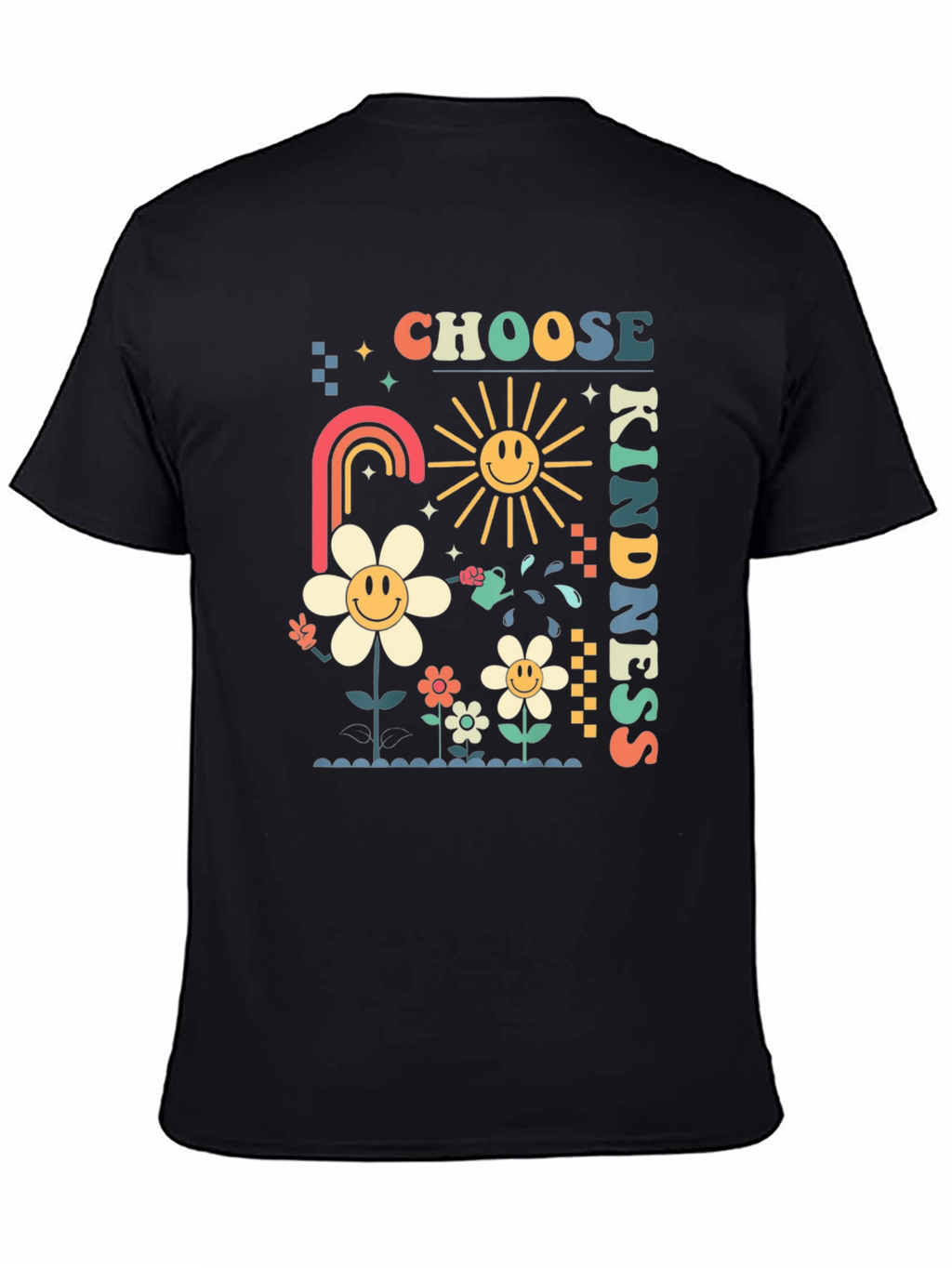 Choose Kindness Graphic Tee - Retro Floral Design