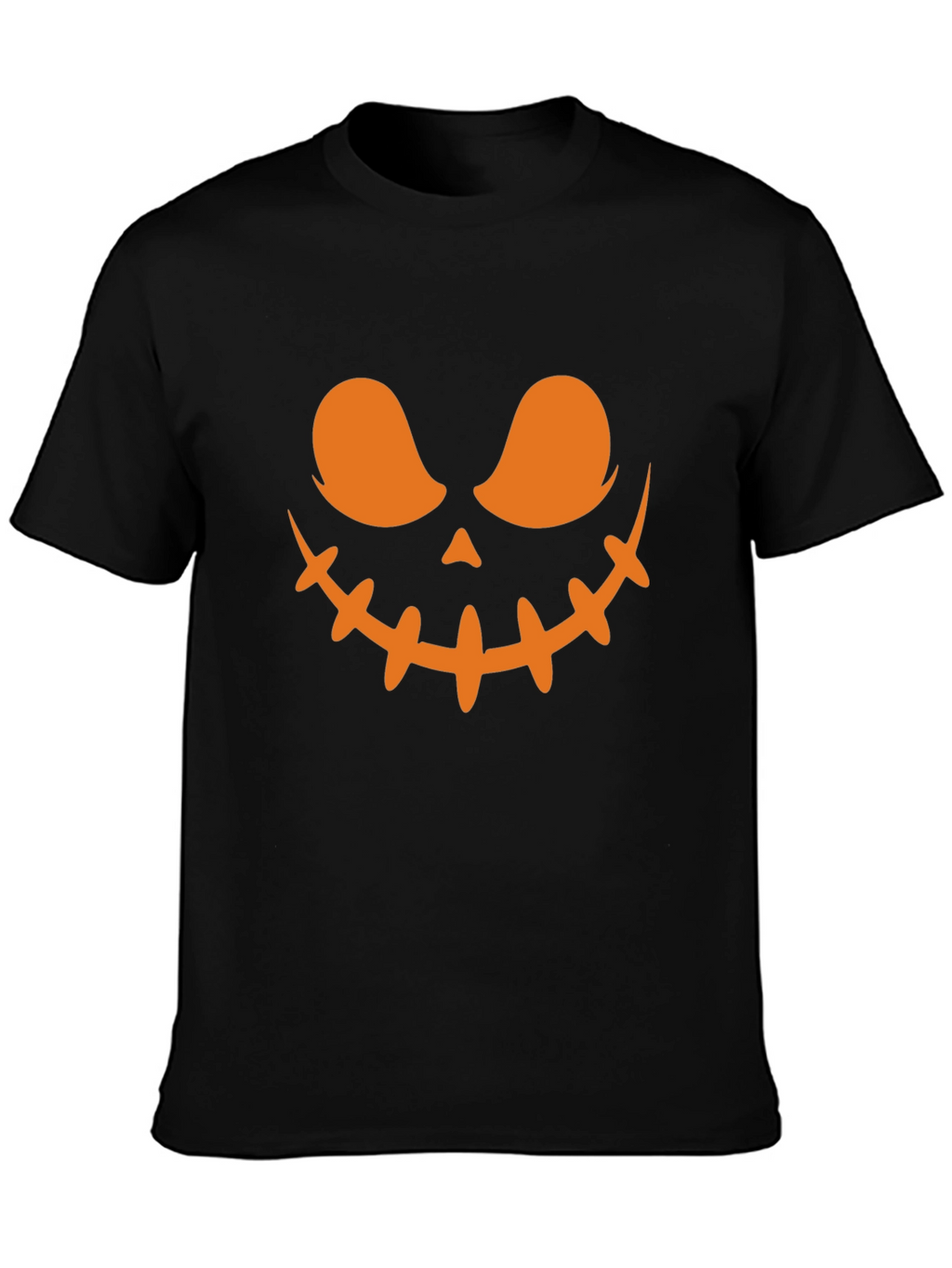 Spooky Halloween Face T-Shirt - Black