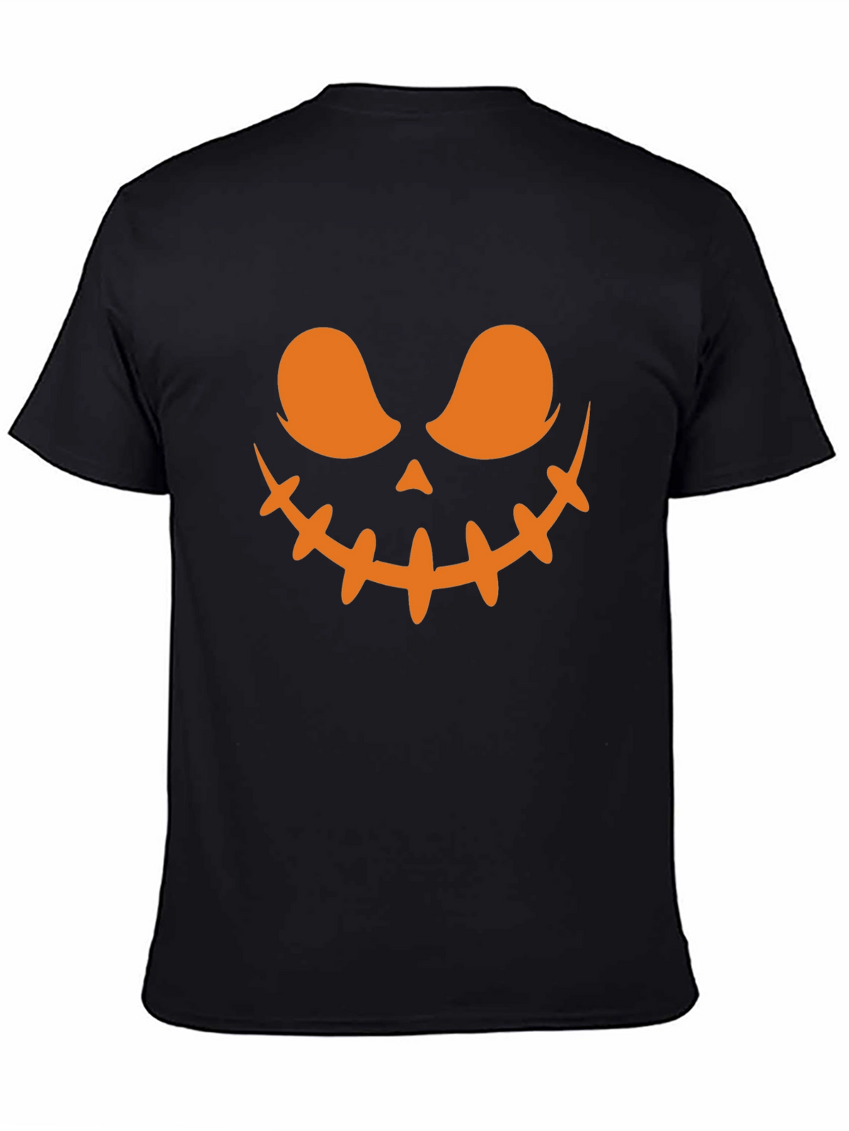 Spooky Halloween Face T-Shirt - Black