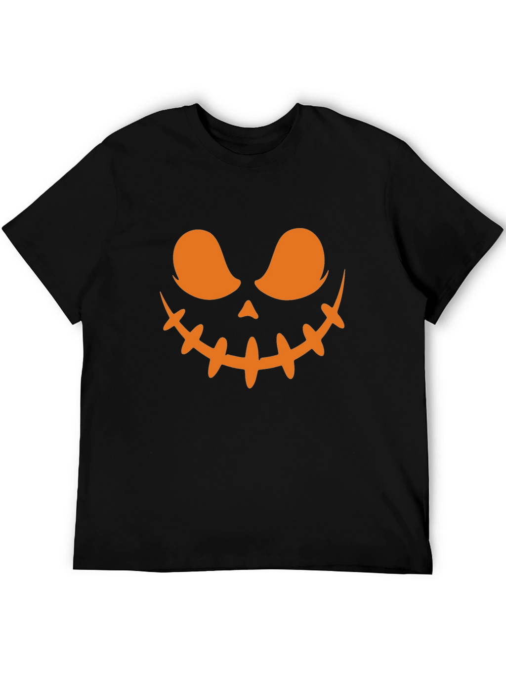 Spooky Halloween Face T-Shirt - Black