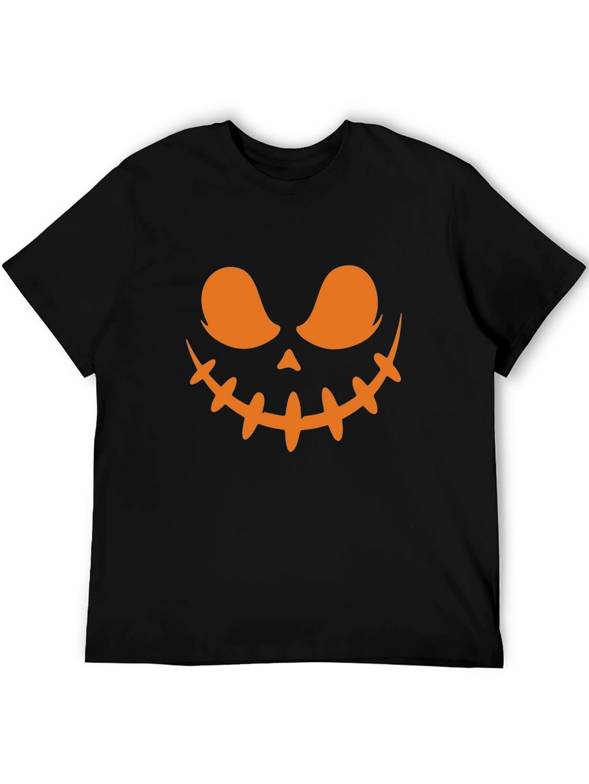 Spooky Halloween Face T-Shirt - Black
