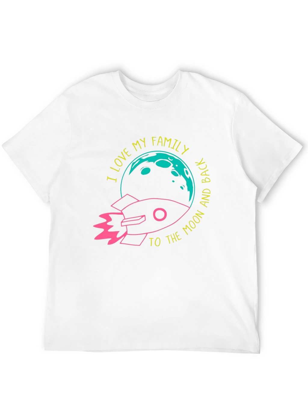 I Love My Family Rocket Graphic Tee
