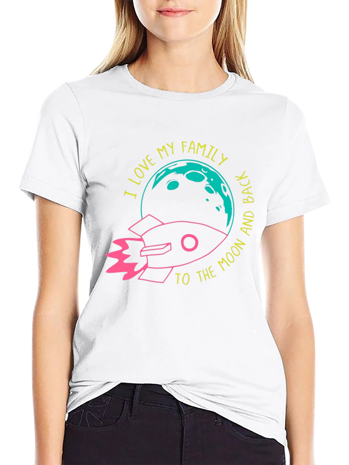 I Love My Family Rocket Graphic Tee