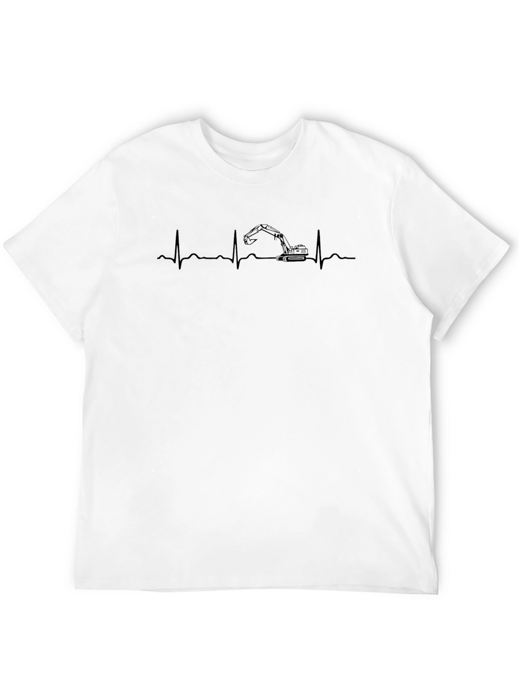 Excavator Heartbeat T-Shirt - Construction Life