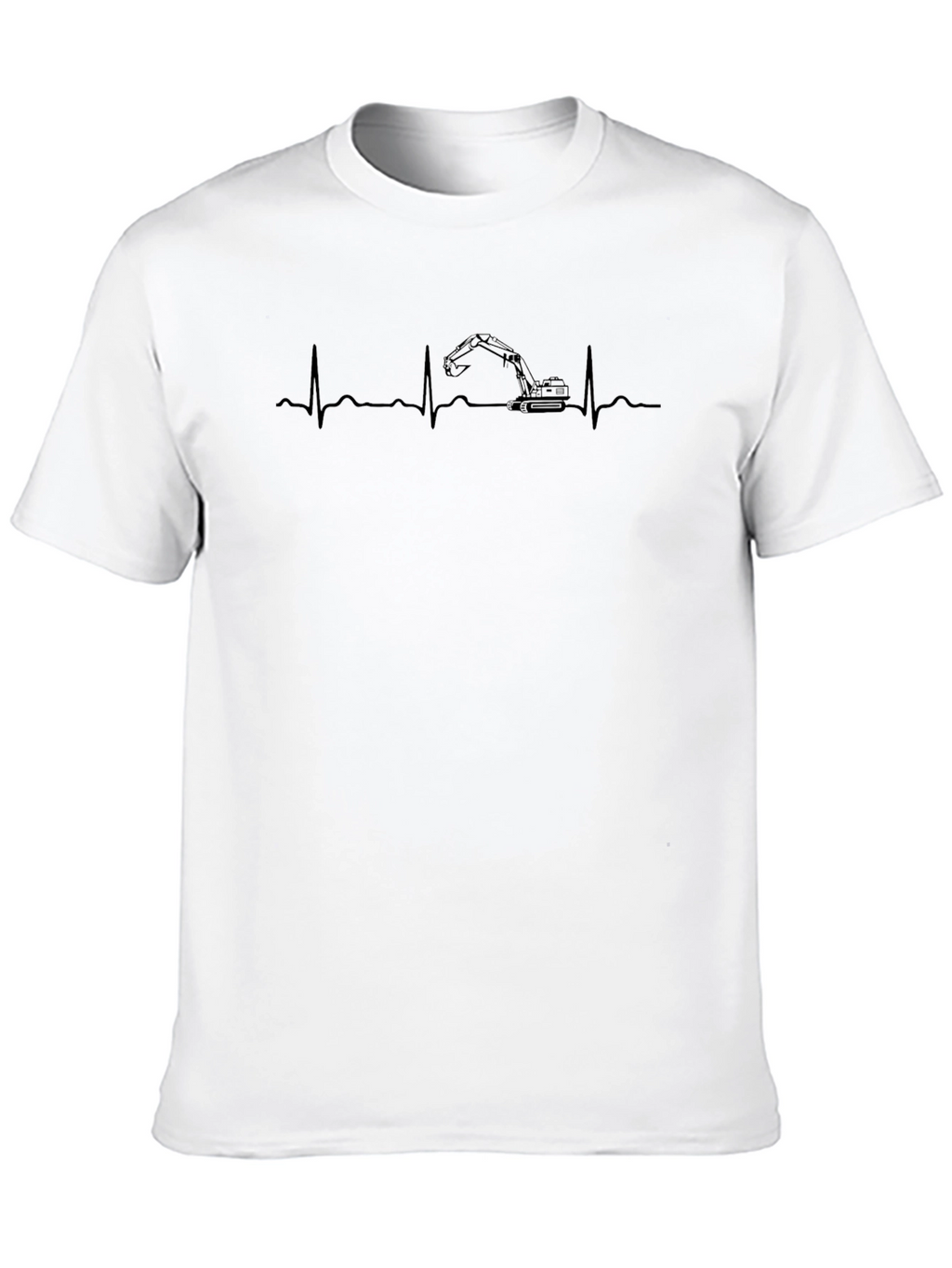 Excavator Heartbeat T-Shirt - Construction Life