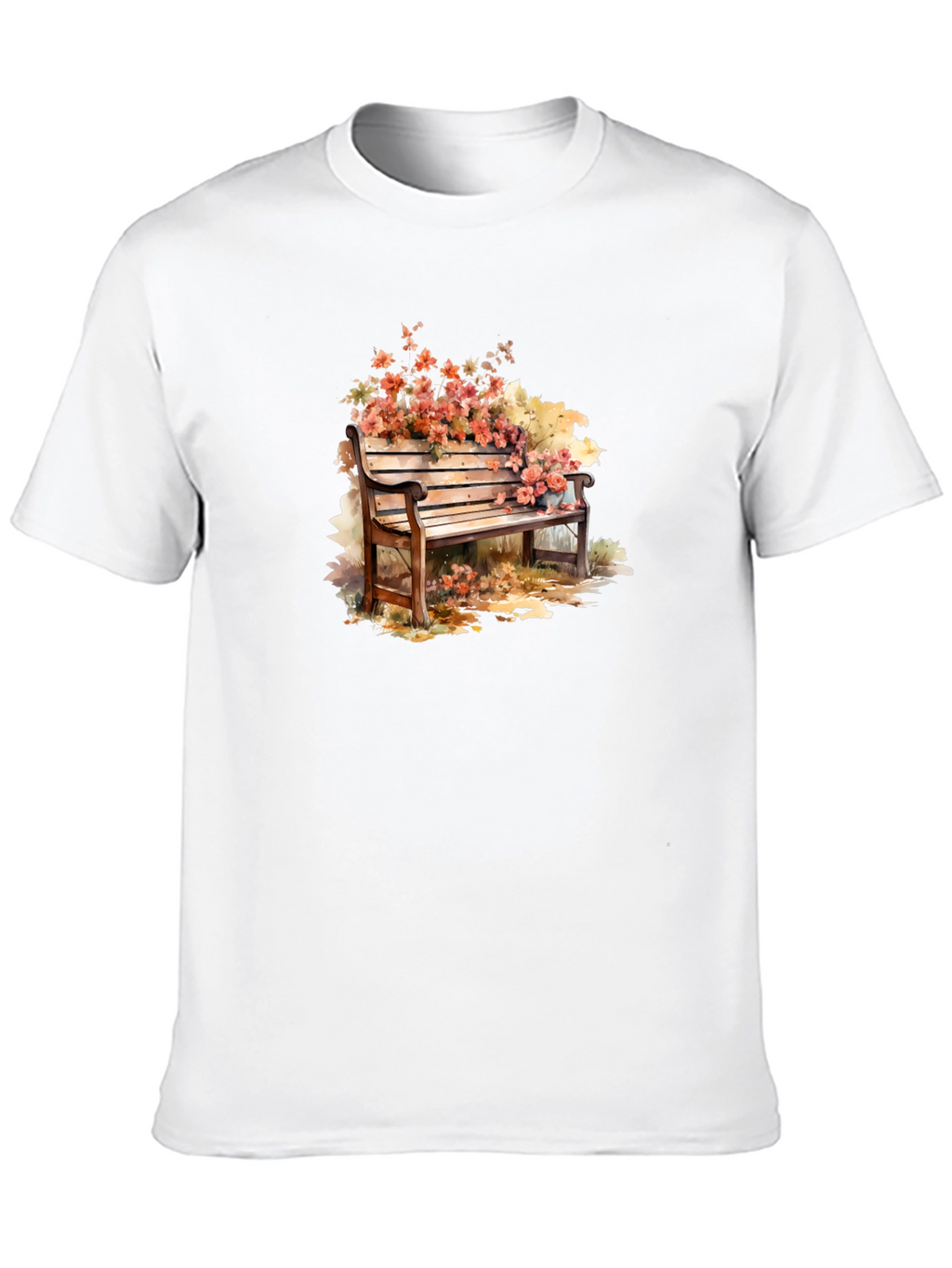 Floral Bench Graphic Tee - Unique Style