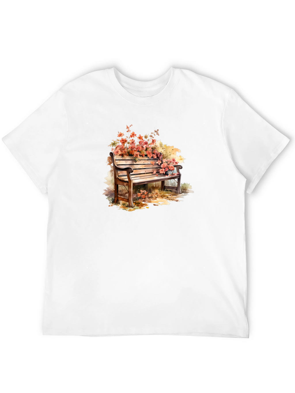 Floral Bench Graphic Tee - Unique Style