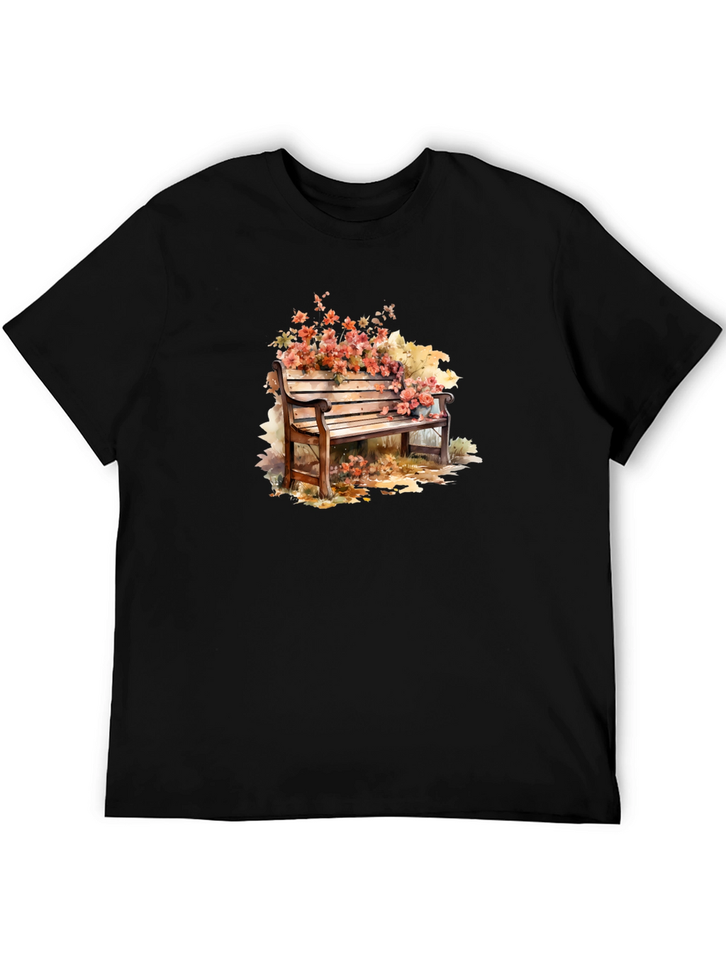 Floral Bench Graphic Tee - Unique Style