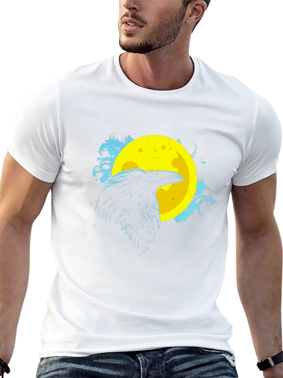 Raven Moon Graphic Tee - Black T-Shirt
