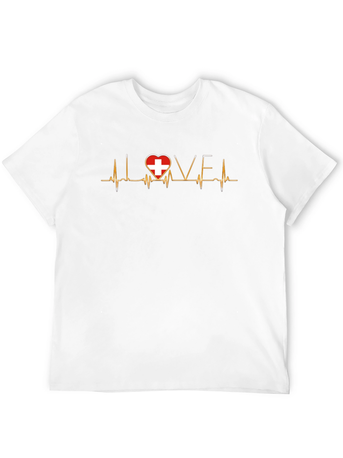 Love Switzerland Heartbeat T-Shirt