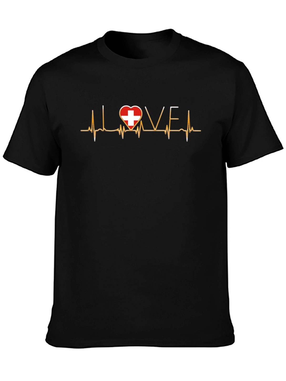 Love Switzerland Heartbeat T-Shirt