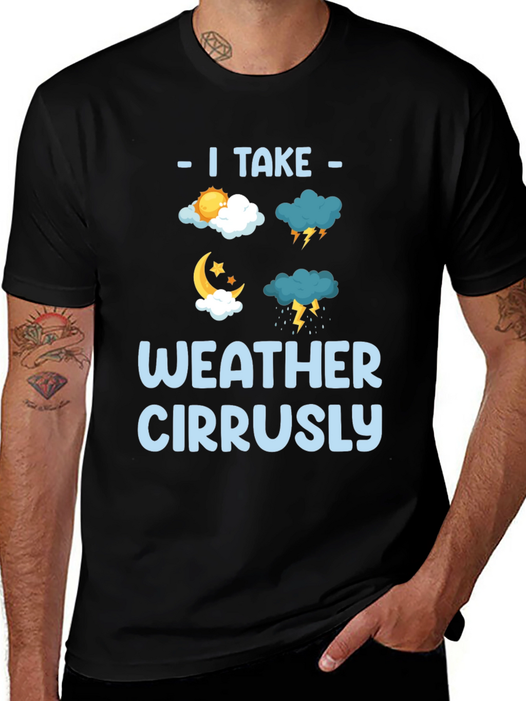 I Take Weather Cirrusly Funny Weather T-Shirt