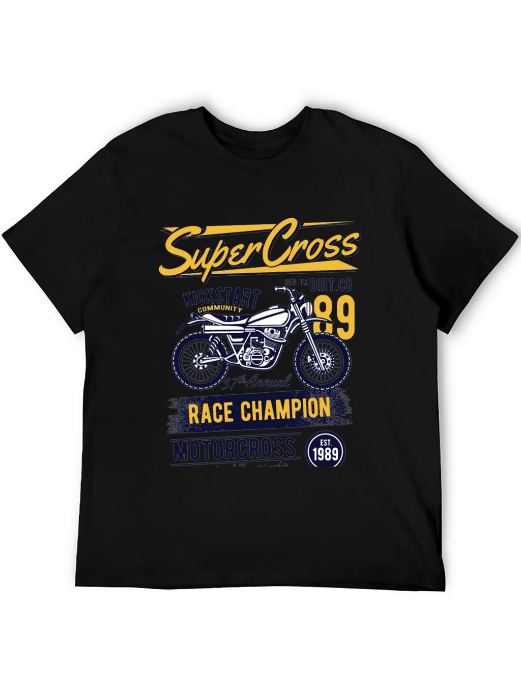 Supercross Race Champion Black T-Shirt