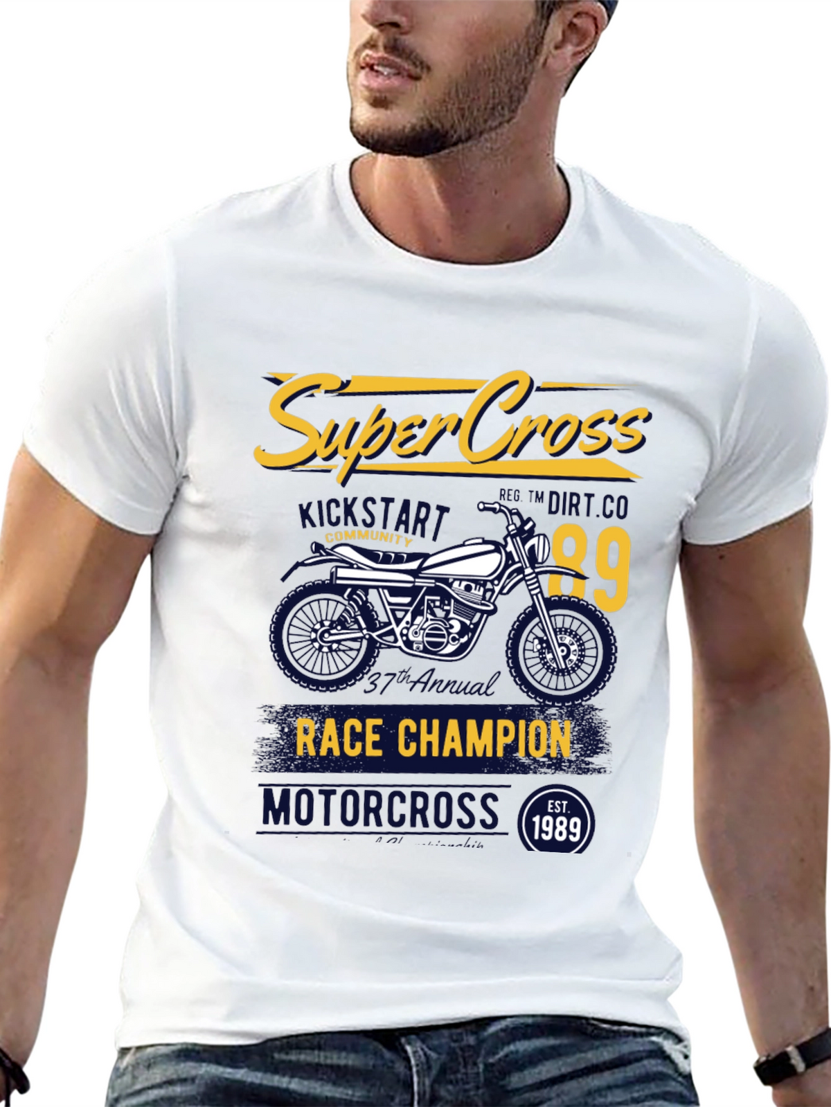Supercross Race Champion Black T-Shirt
