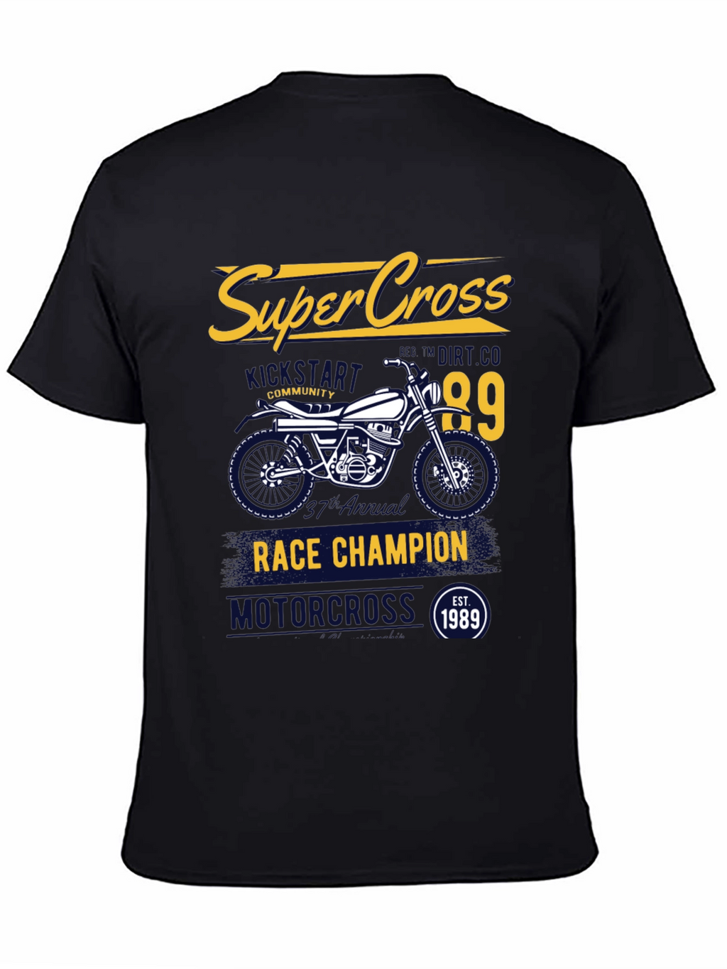 Supercross Race Champion Black T-Shirt