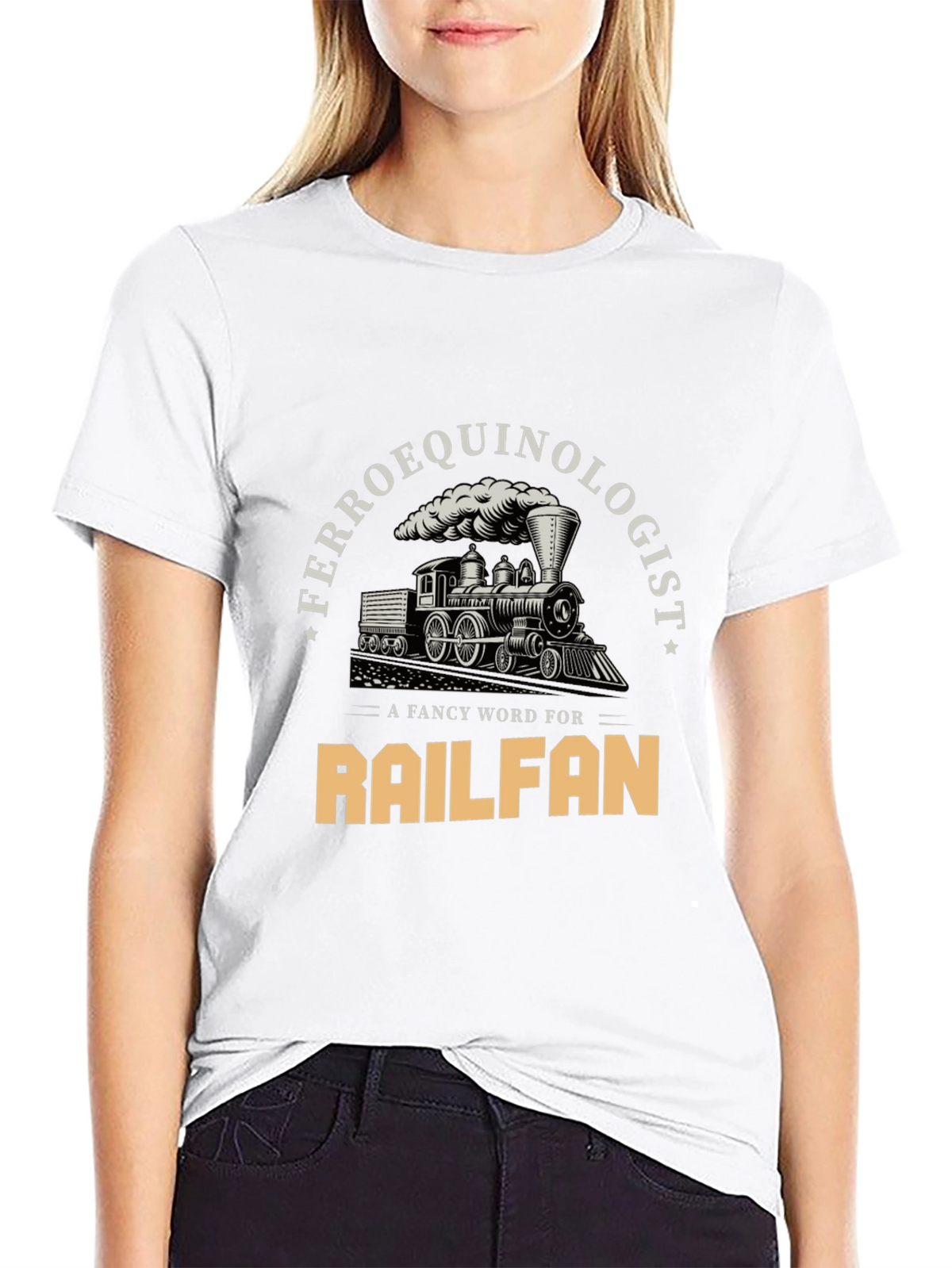 Ferroequinologist Railfan Train Lover T-Shirt