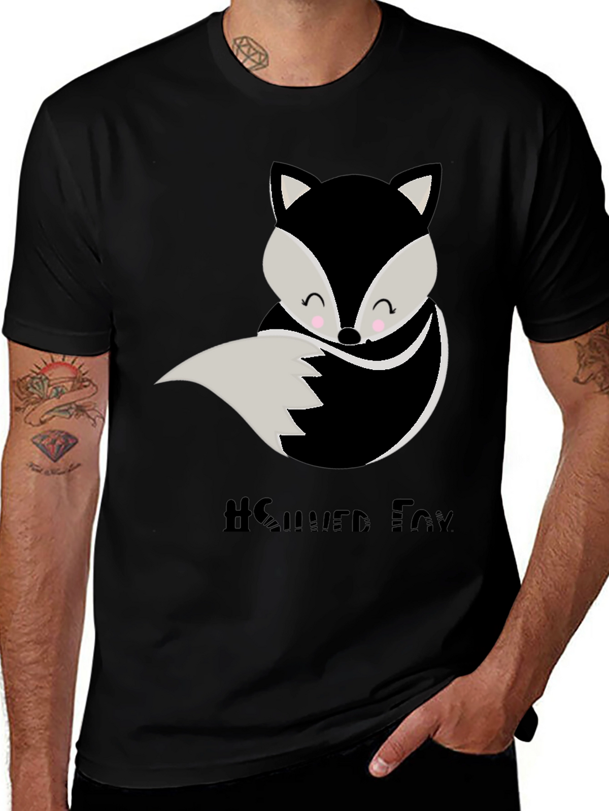 Cute Silver Fox Graphic Tee - Unisex