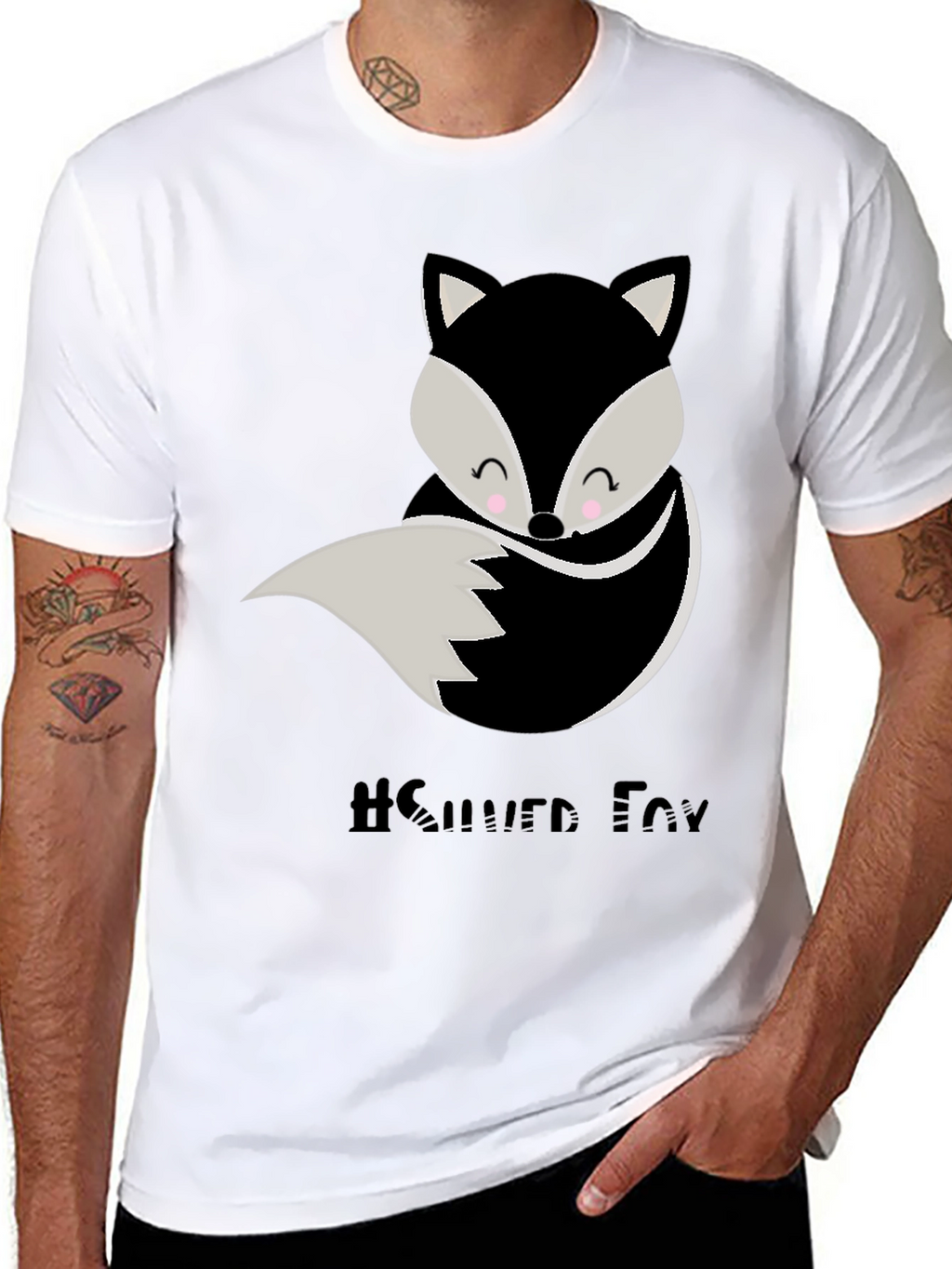Cute Silver Fox Graphic Tee - Unisex
