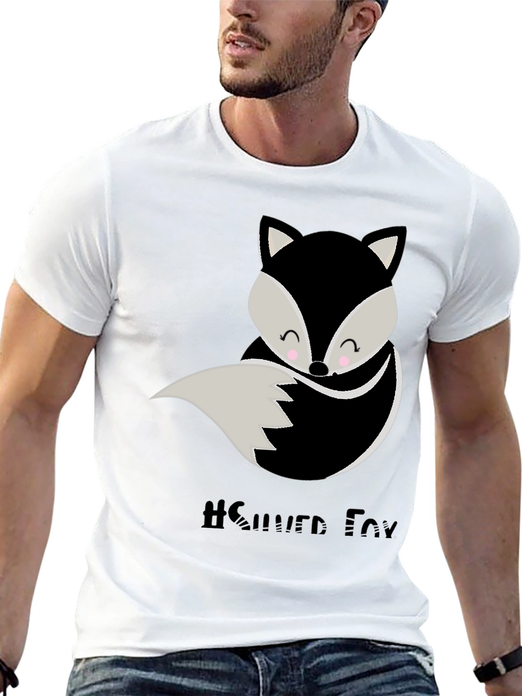 Cute Silver Fox Graphic Tee - Unisex