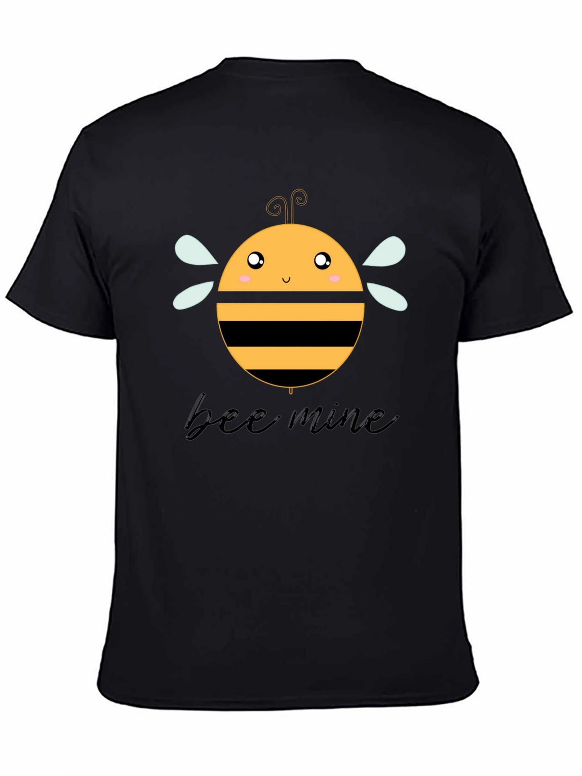 Bee Mine Graphic T-Shirt Black Cotton Tee